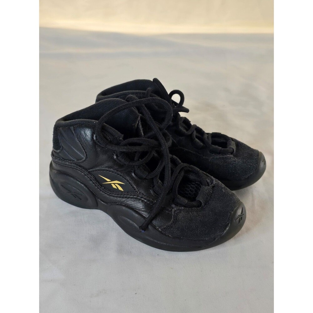 Reebok Question Mid Infant/Toddler Shoes Core Black/Core - Sz 12